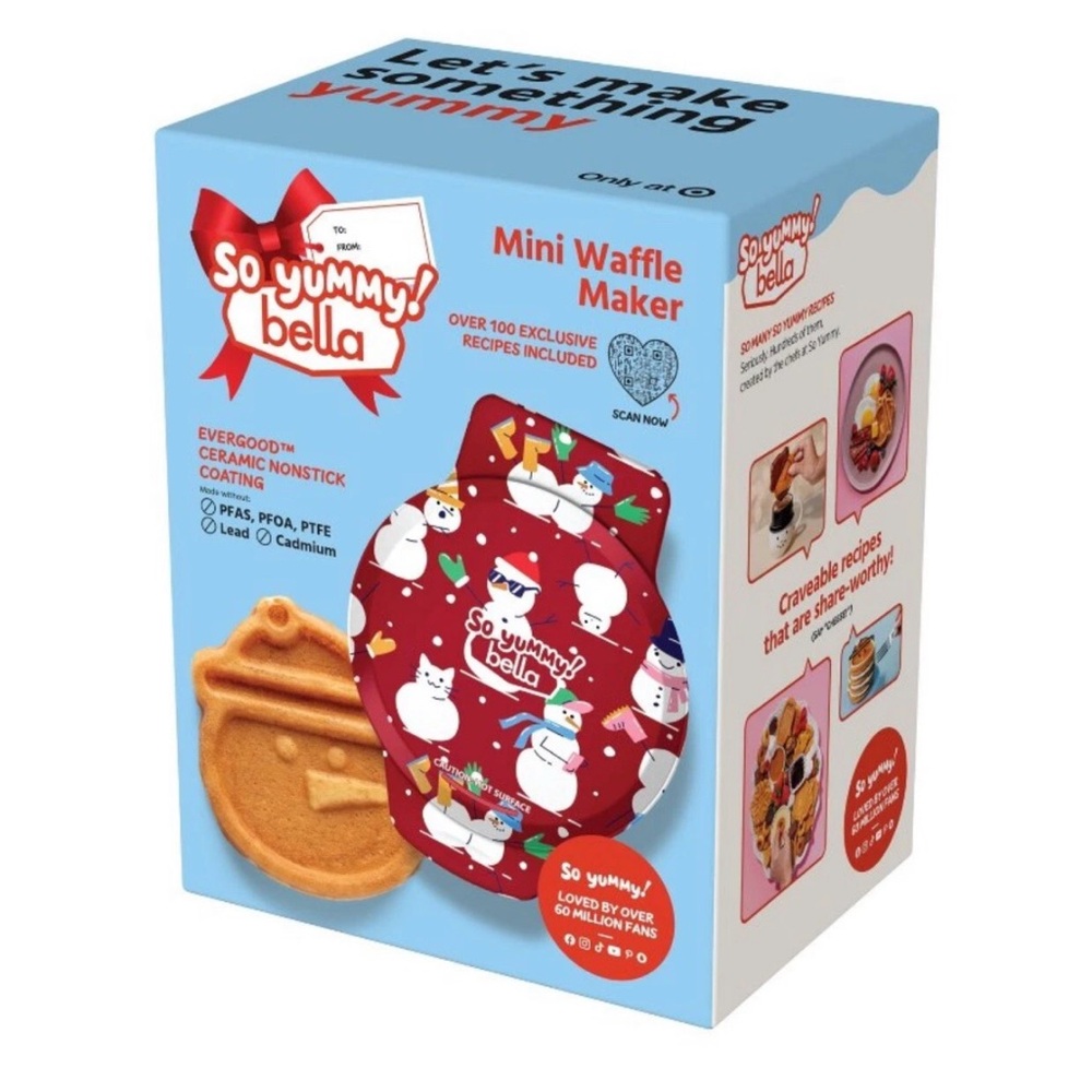 So Yummy! Bella Mini Snowman Waffle Maker